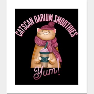 Funny CTScan barium beverage Happy Cat design Posters and Art